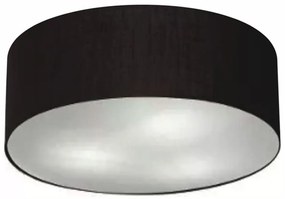 Plafon Cilíndrico Md-3019 Cúpula em Tecido 80x15cm Preto - Bivolt
