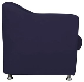 Poltrona Decorativa Cecilia Suede Azul Marinho