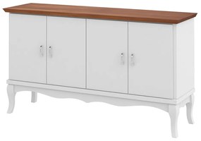 Balcão Italy 4 Portas Miller Interiores - Imbuia - Branco - Branco