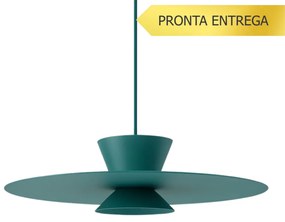 Pendente Tule Ø50X25Cm 1Xmr16 - Usina 25120/50 (MN-F - Mar Neutro, Igual a Cor 1)
