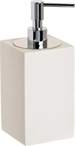 Porta Sabonete Líquido Resina Off White - Cromado  Off White Fosco - Cromado