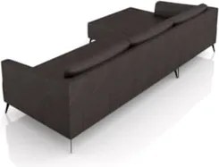 Sofá 5 Lugares 366cm Com Chaise Esquerdo Eko Couro Bordô Z55  - Mpozen