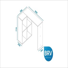 Escrivaninha Computador 4 Nichos - Branco