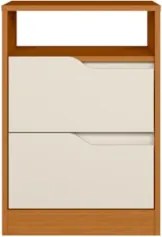 Mesa de Cabeceira com Gavetas Kit 2 Sole Flex Cinamomo/Off - Albatroz