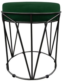 Puff Multiuso com Mesa Babu 2 em 1 Suede Base Preto D'Rossi - Verde