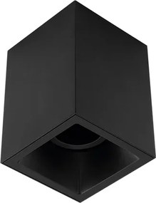 Plafon Sobrepor Aluminio Preto 16,10Cm Square Out