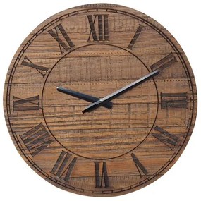 Relogio Design Industrial Romanos cor Rustic Brown 38cm - 50094 Sun House