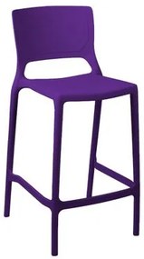 Banqueta Alta Cozinha Roxo Empilhável Urano em Polipropileno Acrilys