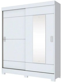 Roupeiro Briz 2 Portas Deslizantes 2 Gavetas - Branco