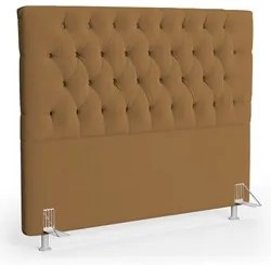 Cabeceira Casal Cama Box 140cm Cristal C16 Bouclê Mostarda - Mpozenato