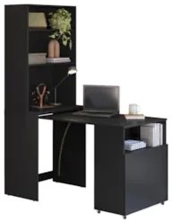 Estante Escrivaninha Para Escritório Home Office Salt Preto Z06 - Mpoz