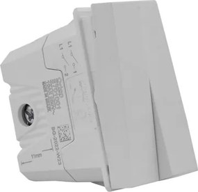 Módulo Duplo Interruptor Simples Branco Orion Class