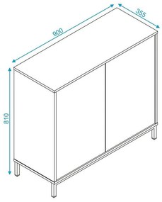 Balcão Buffet Multiuso BMU34 Branco