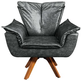 Poltrona Sala de Estar Giratória MM30 Kit 2 Opalla Corano D03 - D'Rossi - Corano Preto