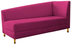 Recamier Valéria 140cm Lado Esquerdo Suede Pink - ADJ Decor