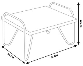 Mesa de Centro Decorativa Sala de Estar Lourenço Castanho G37 - Gran Belo