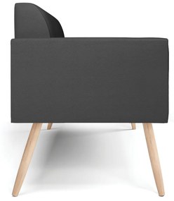 Sofá Namoradeira Pés Palito Natural Marisa Corino D03 - D'Rossi - Preto