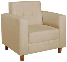 Poltrona Decorativa Denver Corano Bege - ADJ Decor