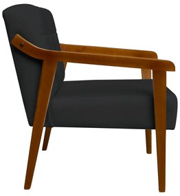 Poltrona Decorativa Vênus Veludo Preto