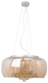 Pendente Metal Vidro Cristal 60Cm Yamamura - AMBAR