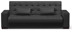 Sofá Cama Casal 3 Lugares 210cm Lisboa Corino  D03 - D'Rossi - Preto