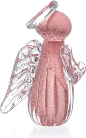 Mini Anjo Uriel Cristal Murano M Rosa