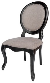 Cadeira Medalhão Adoriable - Vintage - Tecido Pisa Beige e Pisa Floral Provençal Kleiner