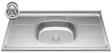 Armário de Cozinha CP02 Com Pia 100cm Pérola Z34 Branco     - Mpozenat
