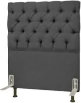Cabeceira Cama Box Solteiro 90cm Cristal Linho Cinza - MV Estofados