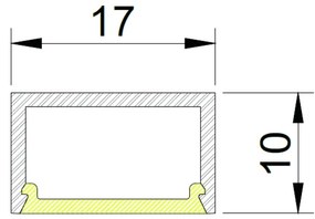 Perfil Sobrepor Para Fita Led Wood 225Cm 1,7X225X1,0Cm | Usina 30760/2... (BT - Branco Texturizado)