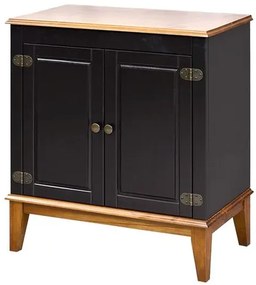 Buffet Antoine 2 Portas cor Preto e Amendoa 83cm - 60741 Sun House