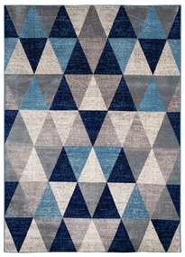 Tapete Decorativo Sala de Estar Hazard 250x380 Geométrico Azul/Bege G67 - Gran Belo