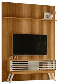 Rack Com Painel Frizz New Premium Cumaru/Opala - Madetec Móveis
