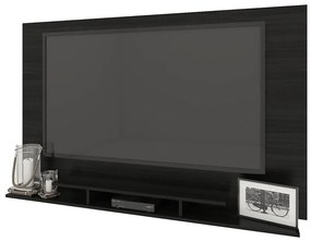 Painel Para TV Até 60" 1 Nicho 3 Prateleiras Premium Preto
