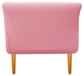 Recamier Estofado Ari 90 cm Solteiro Suede Rosa Bebê - ADJ Decor