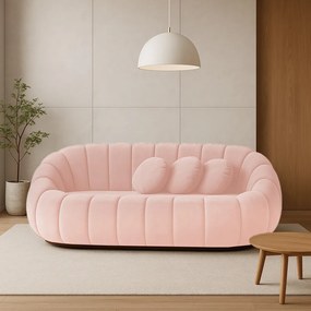 Sofá 2 Lugares Orgânico para Sala Cloud Bouclê E03 - D'Rossi - Rose