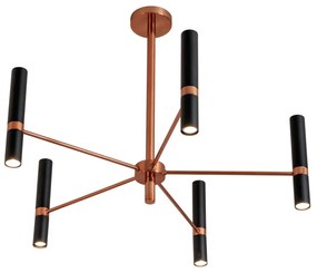 Pendente Século Ø75X60Cm 5Xmr11 Por Waldir Junior - Usina 51090/5 (MR-T - Marrom Texturizado)