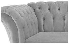 Poltrona Decorativa Chesterfield Sofia Corano Cinza - ADJ Decor