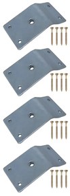 Kit 04 Chapinhas Inclinadas com 16 parafusos - D'Rossi