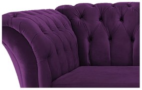 Poltrona Decorativa Chesterfield Sofia Suede Roxo - ADJ Decor