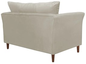 Namoradeira Ibis Decorativa 2 Lugares 1,35 m Recepção Quarto Sala Suede Bege