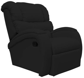 Poltrona do Papai Reclinável Giratória e Balanço Zero Wall com Gatilho Oasis PU Sintético Preto G23 - Gran Belo
