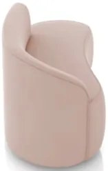 Sofá 2 Lugares Para Sala 140cm Orgânico Wendi Veludo Rose I01  - Mpoze