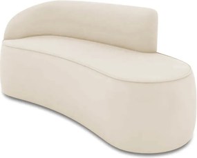Sofá 3 Lugares Orgânico 180 cm Morgan Veludo/Cotelê - Bege