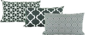 3 Capas Almofada Confort Veludo Verde 30x50cm