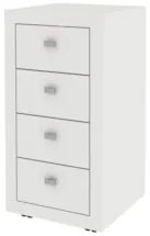 Gaveteiro Escritório 38,5cm 4 Gavetas Branco  - Tecno Mobili