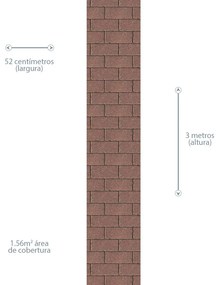 Papel de Parede Bloco Tijolo 0.52m x 3.00m