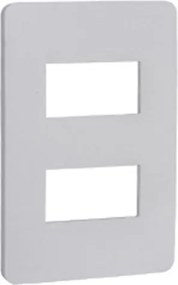 Placa 4X2 Termoplastico Branco 2 Modulos Orion