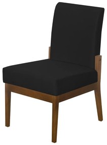 Kit 02 Cadeiras de Jantar Helena Suede Preto - Decorar Estofados