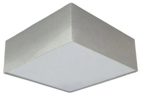 Plafon Quadrado Md-3000 Cúpula em Tecido 25x25cm Rústico Cinza - Bivolt